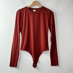 Aritzia Wilfred Contour Bodysuit Crew Neck Snap Thong